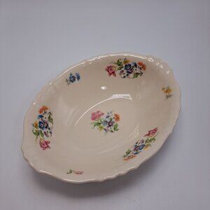 OPCO Syracuse Floral Oval Vegetable Bowl Vintage 9 1/4 in long